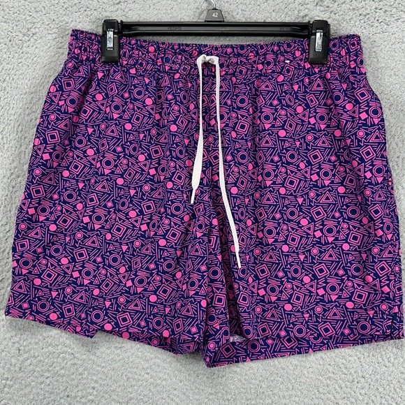 Chubbies‎ The Amphibious Mens Swim Trunks Medium Purple Geometric Board Shorts